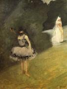 Jean-Louis Forain Dancer Standing behind a Stage Prop USA oil painting artist
